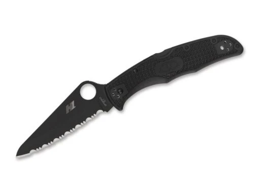 Spyderco Pacific Salt 2 All Black Serrated -Messerwelt Verkauf spyderco pacific salt 2 all black serrated